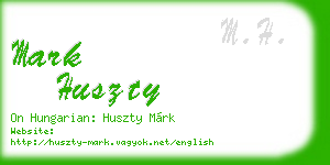 mark huszty business card